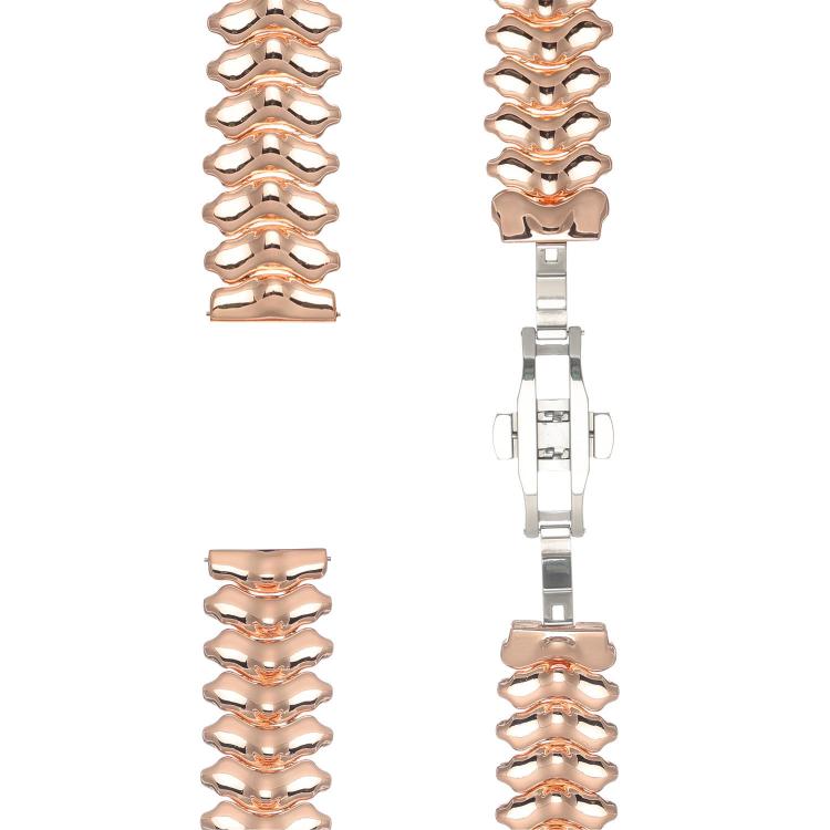 22mm Dragon Spine Butterfly Clasp Zinc Alloy Watch Band