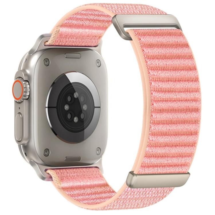 For Apple Watch 46mm / 49mm / 45mm / 44mm Two-section Mountain Pattern Hook And Loop Fastener Nylon Watch Band