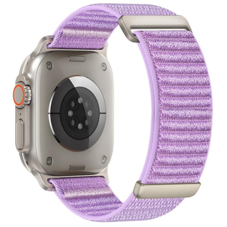 For Apple Watch 46mm / 49mm / 45mm / 44mm Two-section Mountain Pattern Hook And Loop Fastener Nylon Watch Band
