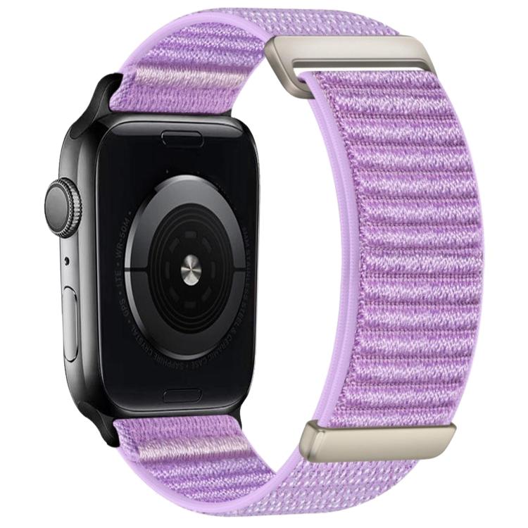 For Apple Watch 42mm / 41mm / 40mm / 38mm Two-section Mountain Pattern Hook And Loop Fastener Nylon Watch Band