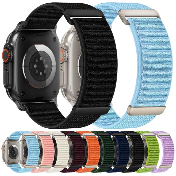 For Apple Watch 42mm / 41mm / 40mm / 38mm Two-section Mountain Pattern Hook And Loop Fastener Nylon Watch Band