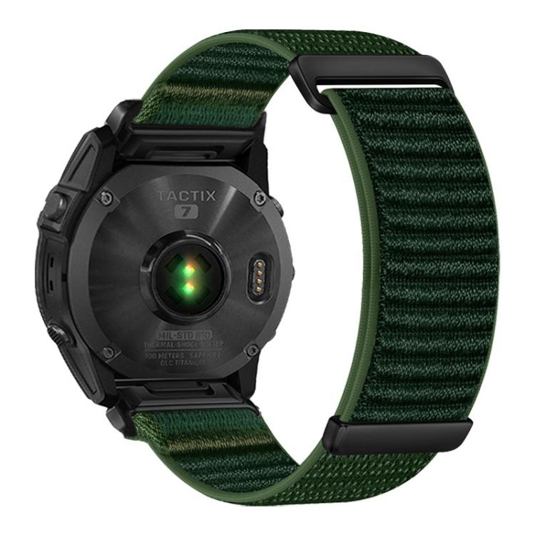 For Gamin 22mm Two-section Mountain Pattern Hook And Loop Fastener Nylon Watch Band