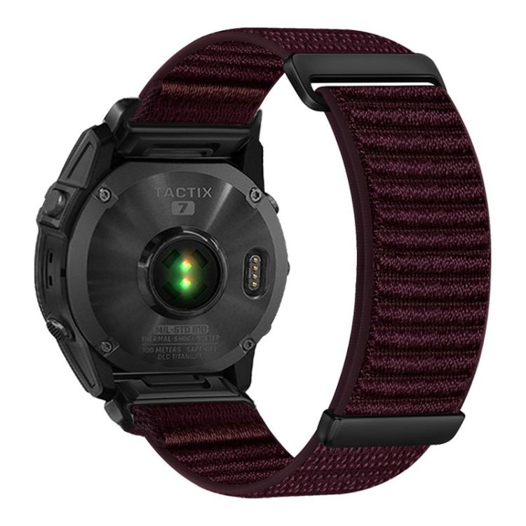 For Gamin 26mm Two-section Mountain Pattern Hook And Loop Fastener Nylon Watch Band