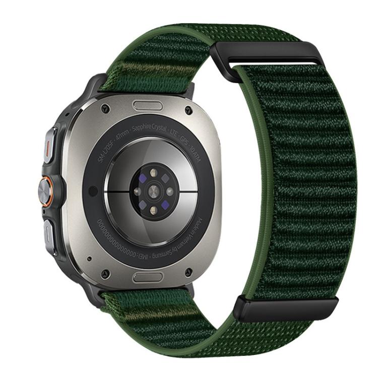 For Samsung Galaxy Watch Ultra 47mm / Ultra 2025 Two-section Mountain Pattern Hook And Loop Fastener Nylon Watch Band