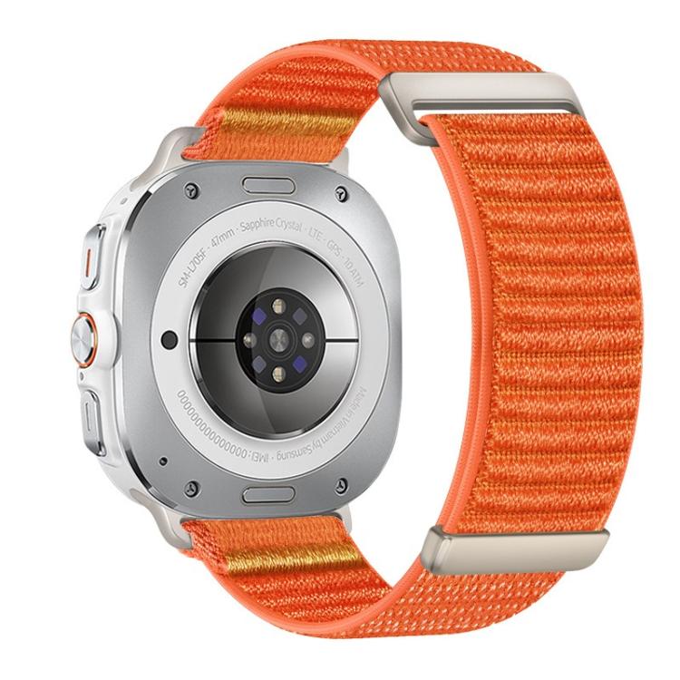 For Samsung Galaxy Watch Ultra 47mm / Ultra 2025 Two-section Mountain Pattern Hook And Loop Fastener Nylon Watch Band
