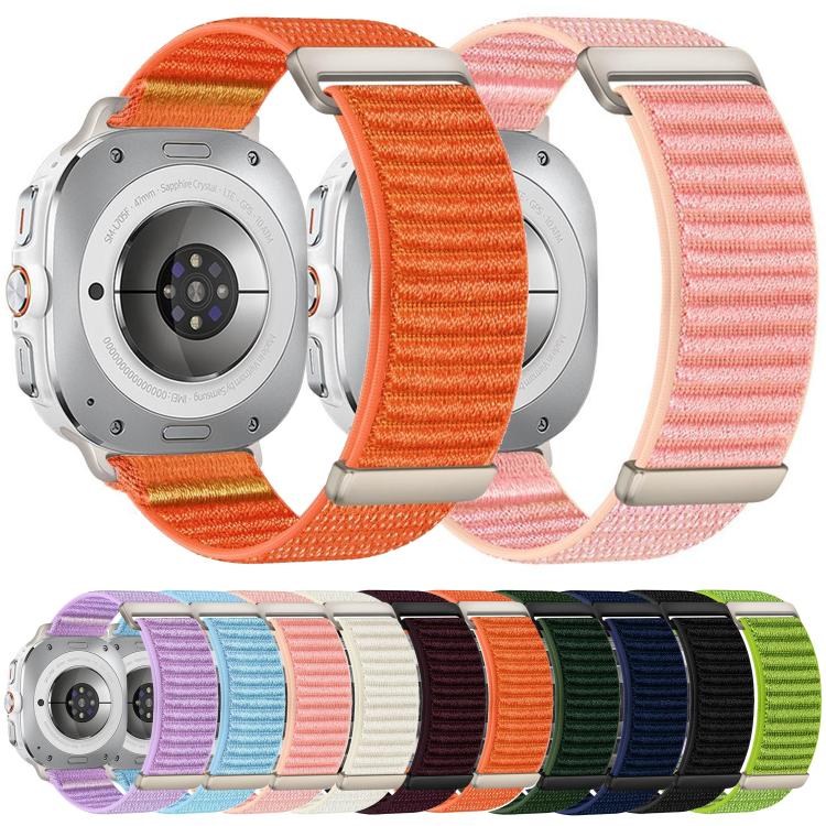 For Samsung Galaxy Watch Ultra 47mm / Ultra 2025 Two-section Mountain Pattern Hook And Loop Fastener Nylon Watch Band