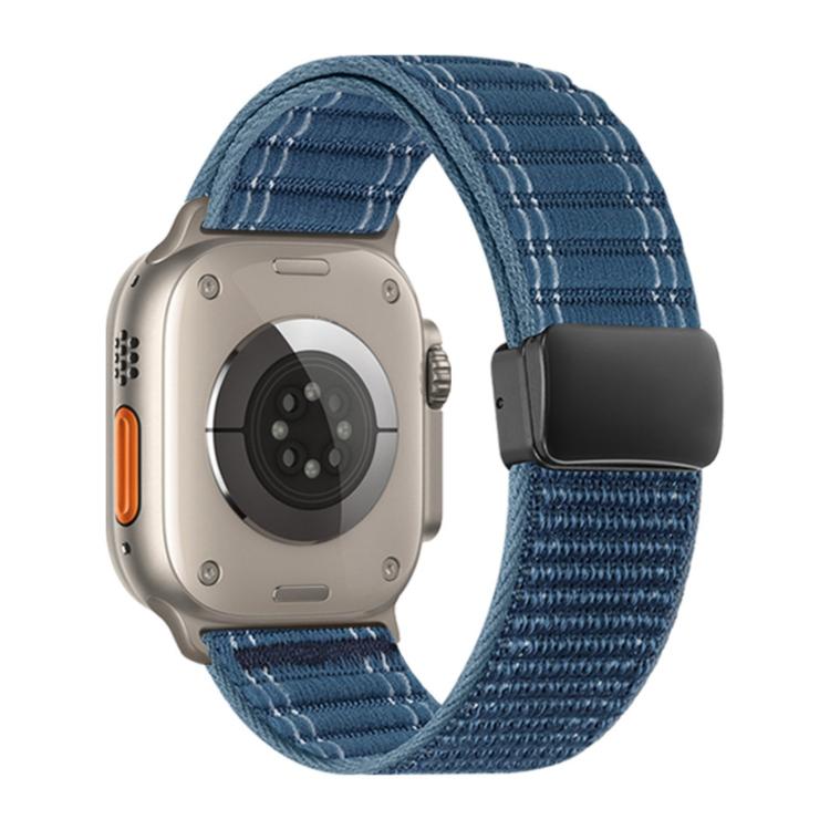 For Apple Watch 42mm / 41mm / 40mm / 38mm Magnetic Buckle Wave Pattern Nylon Watch Band