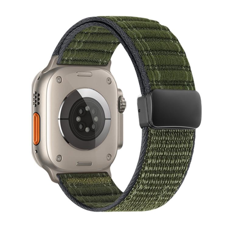 For Apple Watch 42mm / 41mm / 40mm / 38mm Magnetic Buckle Wave Pattern Nylon Watch Band