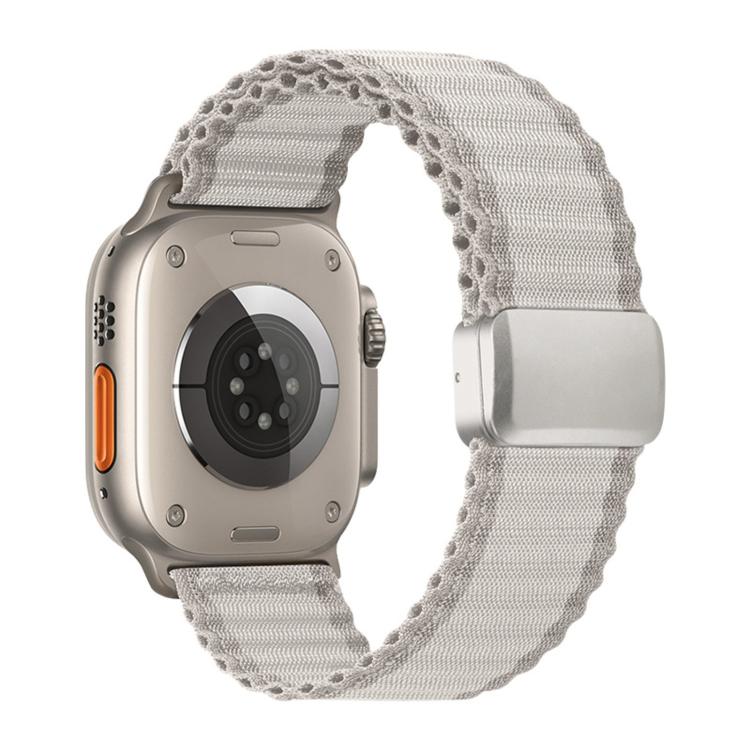 For Apple Watch 42mm / 41mm / 40mm / 38mm Off Road Magnetic Buckle Braided Nylon Loop Watch Band
