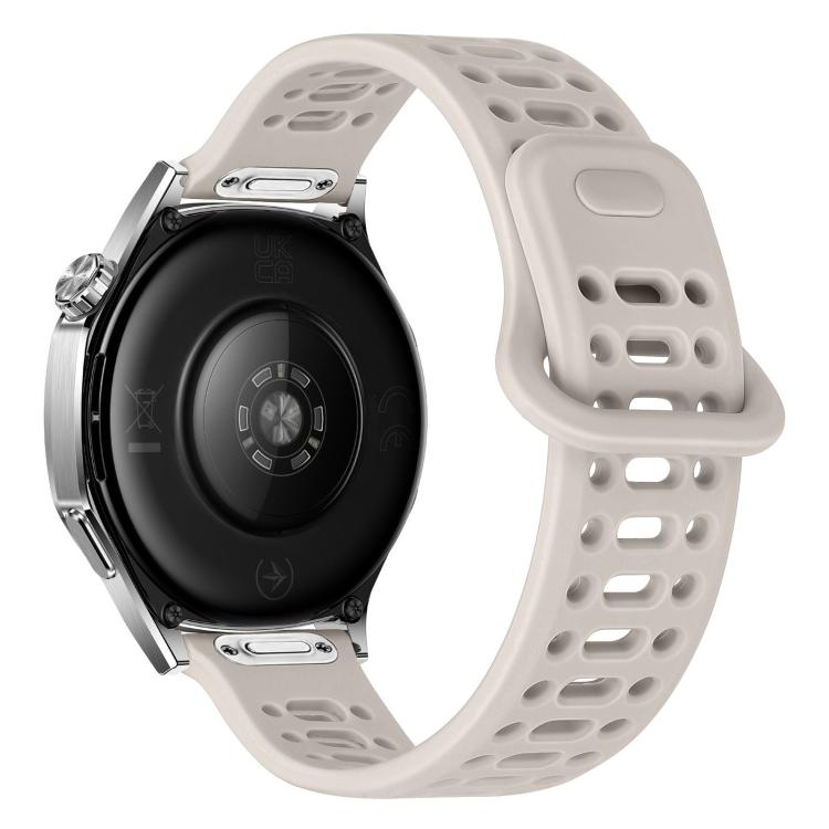 22mm Press Button Quick Release Hollow Reverse Buckle Silicone Watch Band