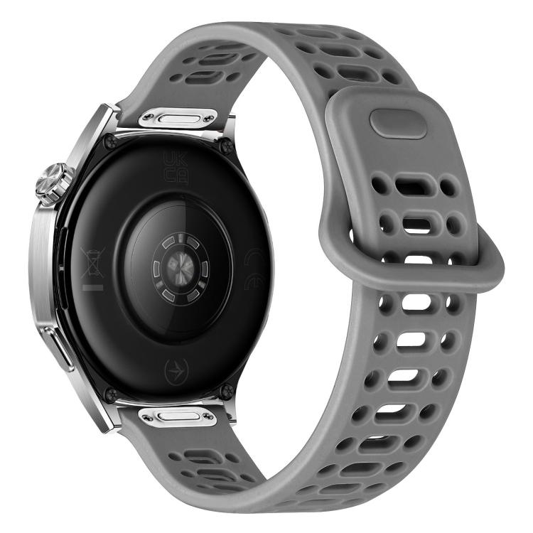 22mm Press Button Quick Release Hollow Reverse Buckle Silicone Watch Band