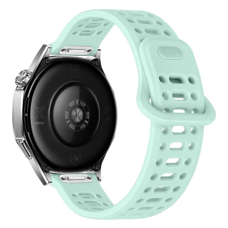 22mm Press Button Quick Release Hollow Reverse Buckle Silicone Watch Band