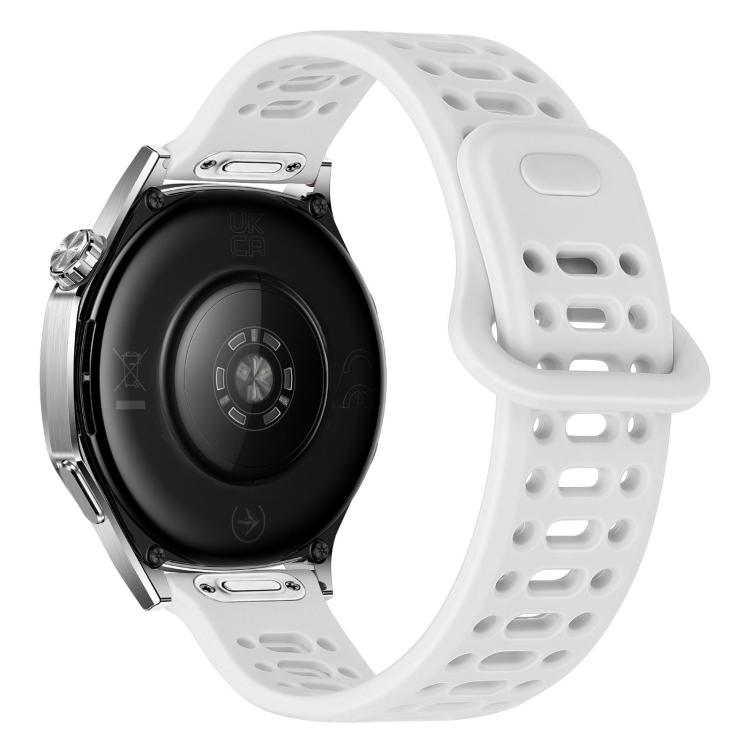 22mm Press Button Quick Release Hollow Reverse Buckle Silicone Watch Band