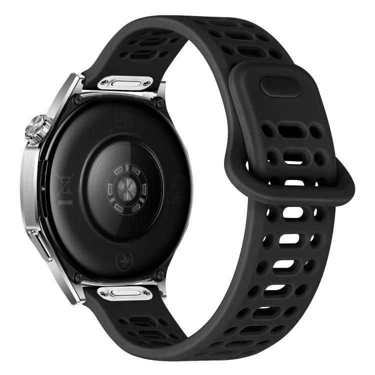 22mm Press Button Quick Release Hollow Reverse Buckle Silicone Watch Band