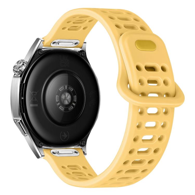 22mm Press Button Quick Release Hollow Reverse Buckle Silicone Watch Band