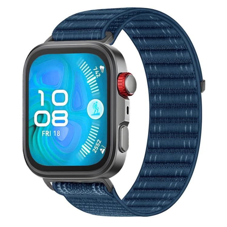 For Huawei Watch Fit 5 / Fit 5 Pro / Fit 4 Wave Texture Woven Nylon Hook And Loop Fastener Watch Band