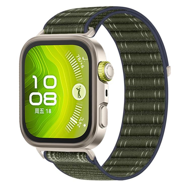 For Huawei Watch Fit 5 / Fit 5 Pro / Fit 4 Wave Texture Woven Nylon Hook And Loop Fastener Watch Band