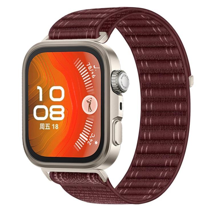 For Huawei Watch Fit 5 / Fit 5 Pro / Fit 4 Wave Texture Woven Nylon Hook And Loop Fastener Watch Band