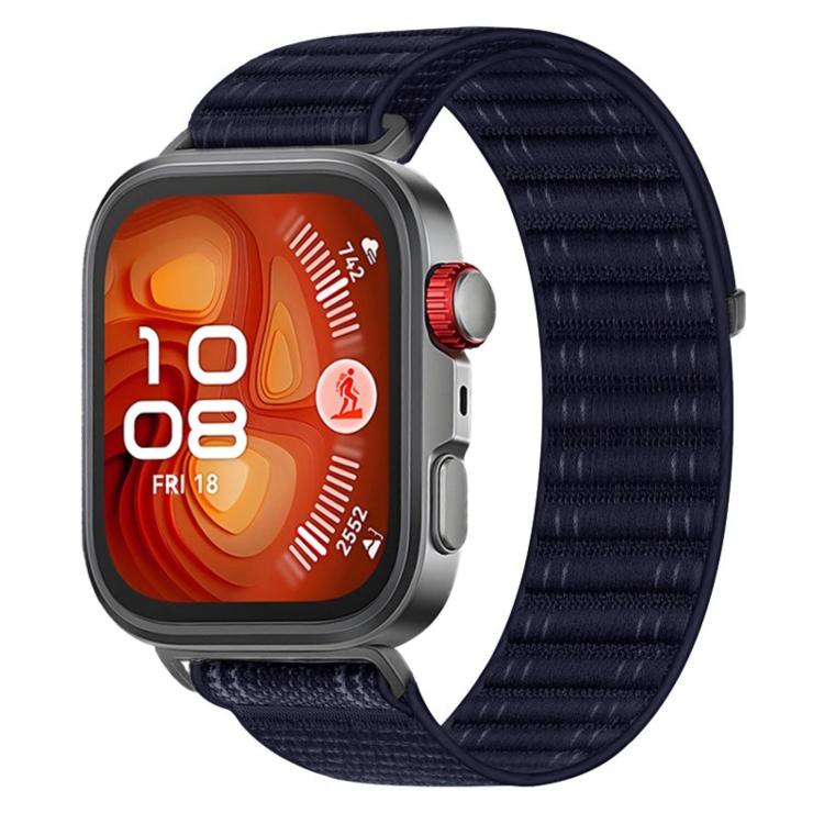 For Huawei Watch Fit 5 / Fit 5 Pro / Fit 4 Wave Texture Woven Nylon Hook And Loop Fastener Watch Band