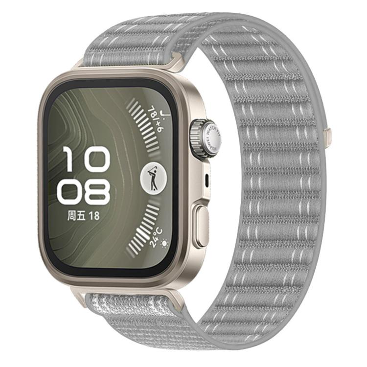 For Huawei Watch Fit 5 / Fit 5 Pro / Fit 4 Wave Texture Woven Nylon Hook And Loop Fastener Watch Band
