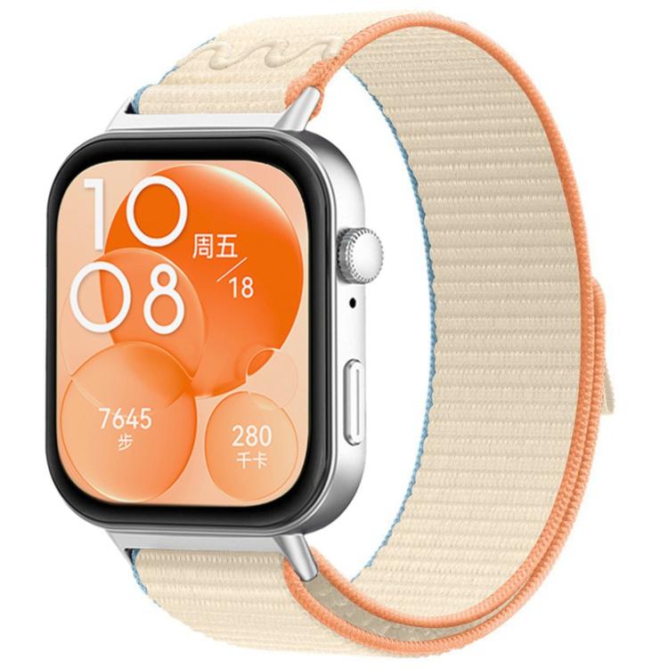 For Huawei Watch Fit 5 / Fit 5 Pro / Fit 4 Nylon Woven Hook And Loop Fastener Watch Band