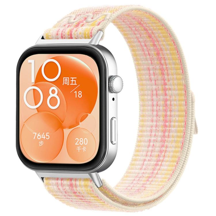 For Huawei Watch Fit 5 / Fit 5 Pro / Fit 4 Nylon Woven Hook And Loop Fastener Watch Band