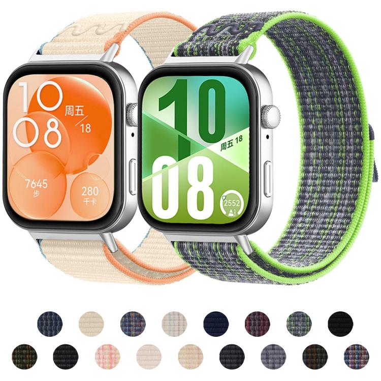 For Huawei Watch Fit 5 / Fit 5 Pro / Fit 4 Nylon Woven Hook And Loop Fastener Watch Band