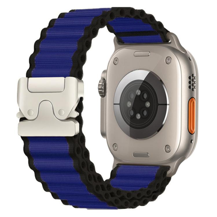 For Apple Watch 42mm / 41mm / 40mm / 38mm Parachute Buckle Off Road Wide Ribbed Nylon Watch Band