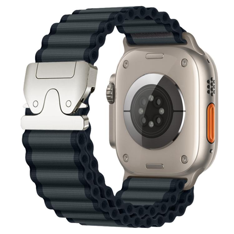 For Apple Watch 42mm / 41mm / 40mm / 38mm Parachute Buckle Off Road Wide Ribbed Nylon Watch Band