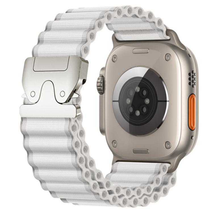 For Apple Watch 42mm / 41mm / 40mm / 38mm Parachute Buckle Off Road Wide Ribbed Nylon Watch Band