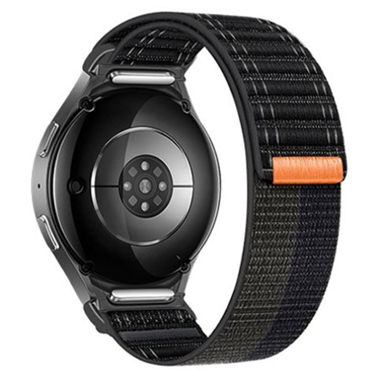 For Samsung Galaxy Watch FE / 7 / 6 / 5 / 4 Press Button Wave Texture Nylon Hook And Loop Fastener Watch Band