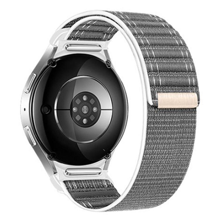 For Samsung Galaxy Watch FE / 7 / 6 / 5 / 4 Press Button Wave Texture Nylon Hook And Loop Fastener Watch Band