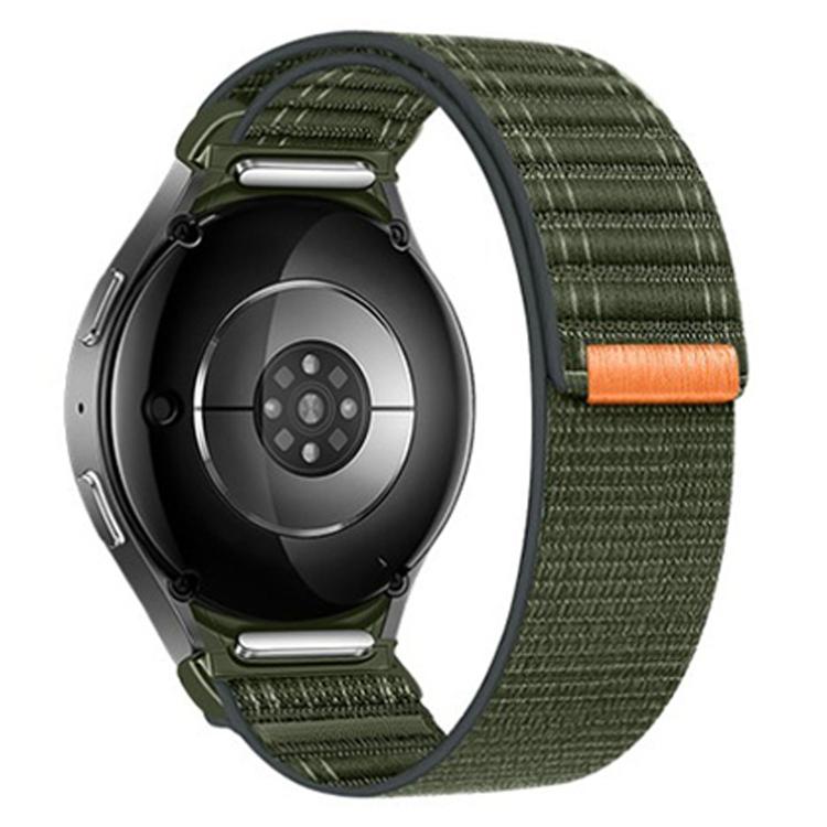 For Samsung Galaxy Watch FE / 7 / 6 / 5 / 4 Press Button Wave Texture Nylon Hook And Loop Fastener Watch Band