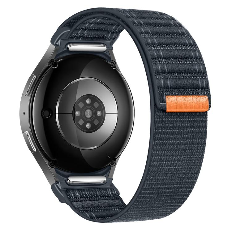 For Samsung Galaxy Watch FE / 7 / 6 / 5 / 4 Press Button Wave Texture Nylon Hook And Loop Fastener Watch Band