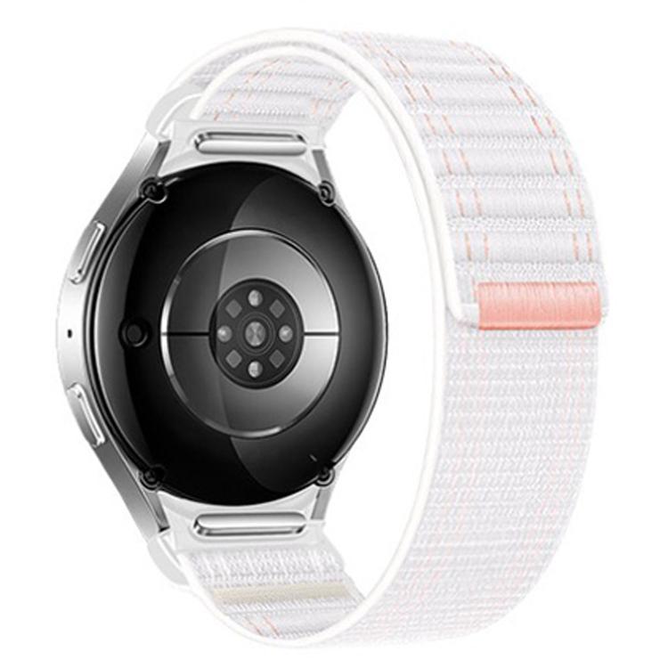 For Samsung Galaxy Watch FE / 7 / 6 / 5 / 4 Press Button Wave Texture Nylon Hook And Loop Fastener Watch Band