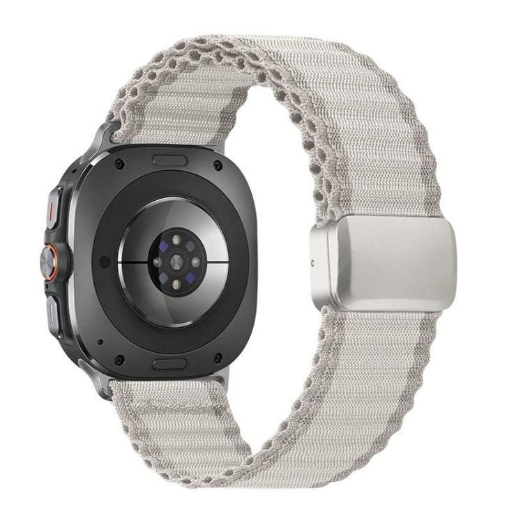 For Samsung Galaxy Watch Ultra 47mm / Ultra 2025 Off Road Magnetic Buckle Braided Nylon Loop Watch Band
