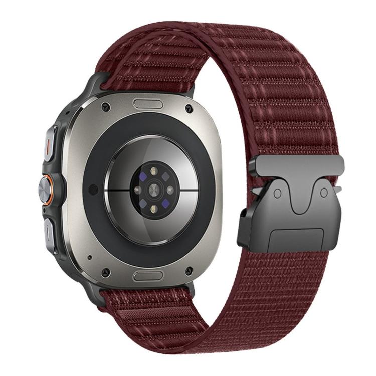 For Samsung Galaxy Watch Ultra 47mm / Ultra 2025 Parachute Buckle Wave Texture Nylon Watch Band