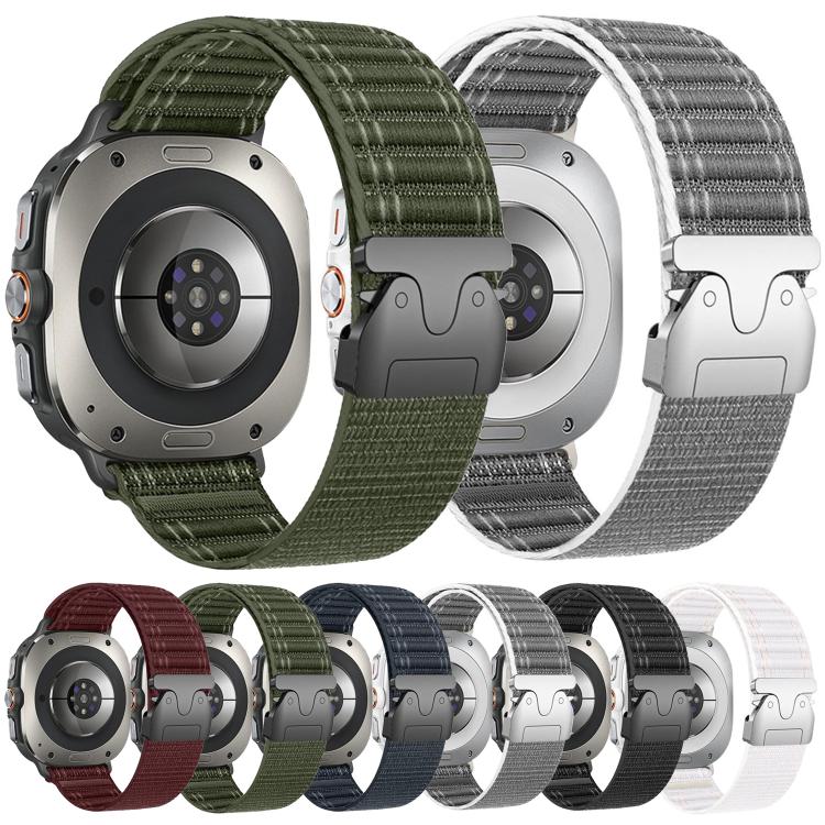 For Samsung Galaxy Watch Ultra 47mm / Ultra 2025 Parachute Buckle Wave Texture Nylon Watch Band