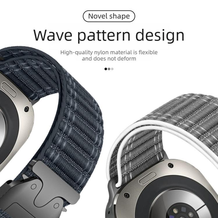 For Samsung Galaxy Watch Ultra 47mm / Ultra 2025 Parachute Buckle Wave Texture Nylon Watch Band