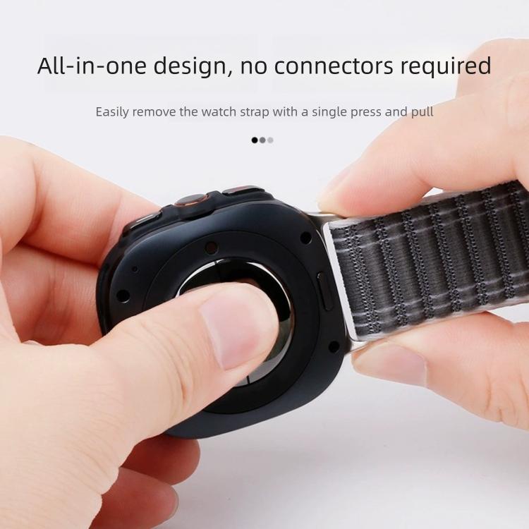 For Samsung Galaxy Watch Ultra 47mm / Ultra 2025 Parachute Buckle Wave Texture Nylon Watch Band