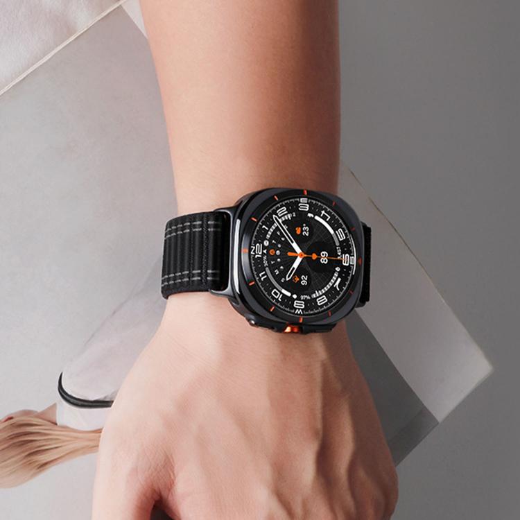 For Samsung Galaxy Watch Ultra 47mm / Ultra 2025 Parachute Buckle Wave Texture Nylon Watch Band
