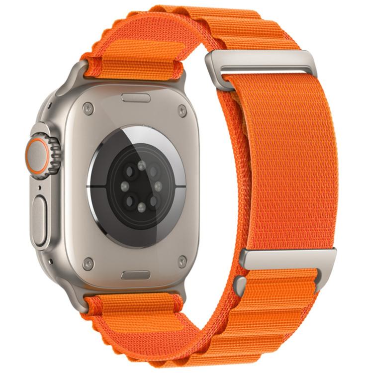 For Apple Watch 46mm / 49mm / 45mm / 44mm C Buckle Two-Section High Mountain Loop Nylon Watch Band