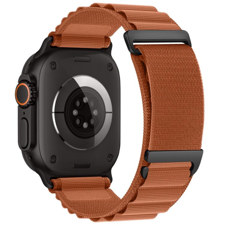 For Apple Watch 46mm / 49mm / 45mm / 44mm C Buckle Two-Section High Mountain Loop Nylon Watch Band