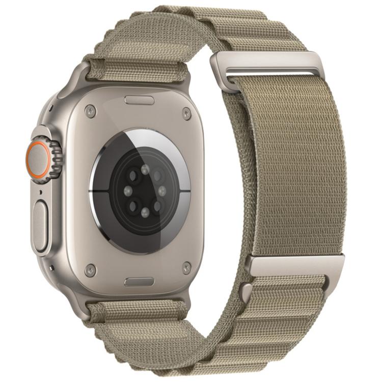 For Apple Watch 46mm / 49mm / 45mm / 44mm C Buckle Two-Section High Mountain Loop Nylon Watch Band