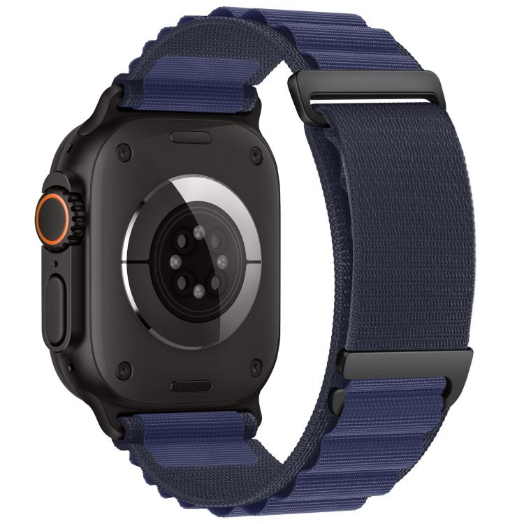 For Apple Watch 46mm / 49mm / 45mm / 44mm C Buckle Two-Section High Mountain Loop Nylon Watch Band