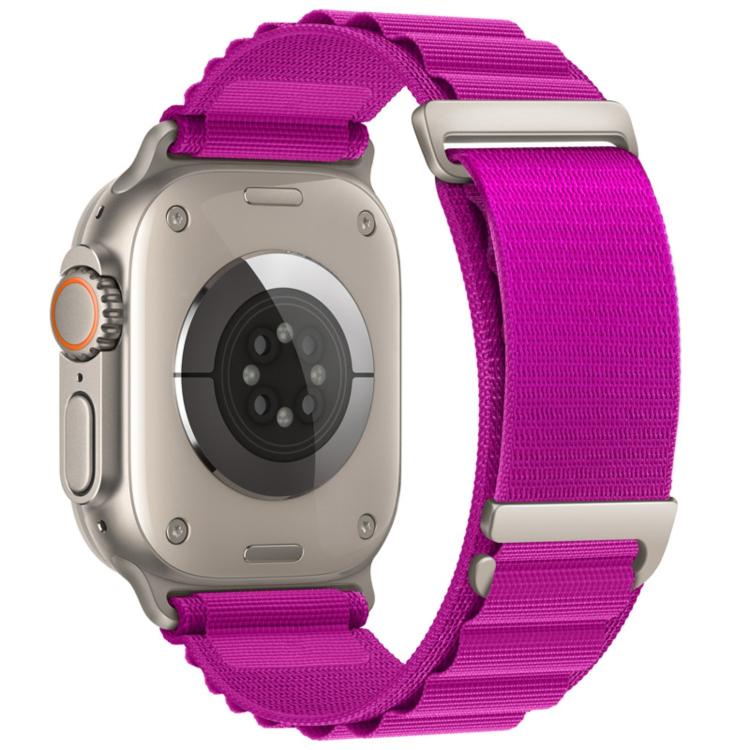 For Apple Watch 46mm / 49mm / 45mm / 44mm C Buckle Two-Section High Mountain Loop Nylon Watch Band