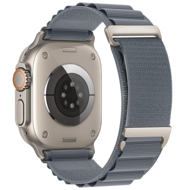 For Apple Watch 46mm / 49mm / 45mm / 44mm C Buckle Two-Section High Mountain Loop Nylon Watch Band