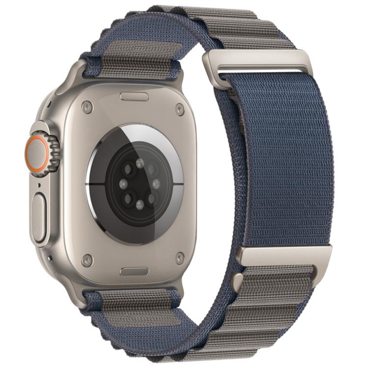 For Apple Watch 46mm / 49mm / 45mm / 44mm C Buckle Two-Section High Mountain Loop Nylon Watch Band