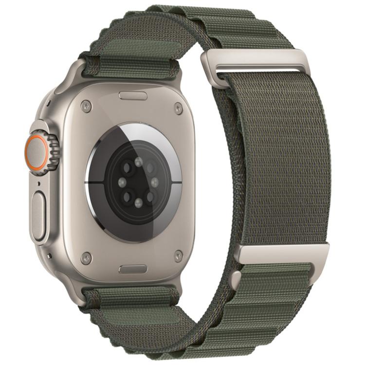 For Apple Watch 46mm / 49mm / 45mm / 44mm C Buckle Two-Section High Mountain Loop Nylon Watch Band