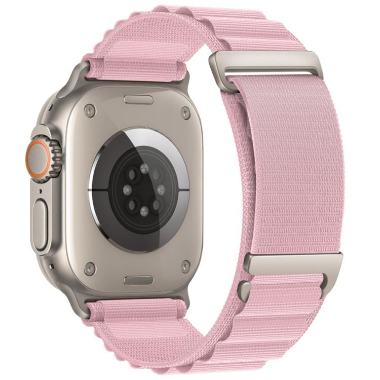 For Apple Watch 46mm / 49mm / 45mm / 44mm C Buckle Two-Section High Mountain Loop Nylon Watch Band